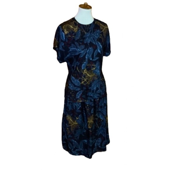 Vintage 80s top & skirt set - Picture 1 of 14